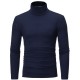 Autumn/Winter Hot Seller: Men's Solid Color Casual Basic Turtleneck Long-sleeved T-shirt