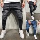 2025 European and American: Men's Multi-Pocket Hip-Hop Washed Casual Sweatpants, Tapered Jeans, Fall/Winter Men's Fashion