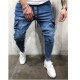 2025 European and American: Men's Multi-Pocket Hip-Hop Washed Casual Sweatpants, Tapered Jeans, Fall/Winter Men's Fashion