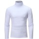Autumn/Winter Hot Seller: Men's Solid Color Casual Basic Turtleneck Long-sleeved T-shirt