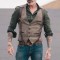 Men's Fashion: New European and American Retro Vests, Popular Leather Patchwork Casual Vests
