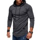 Spring/Autumn Men's New European and American Sports Sweatshirt: Casual Pleated Solid Color Hoodie
