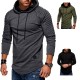 Spring/Autumn Men's New European and American Sports Sweatshirt: Casual Pleated Solid Color Hoodie