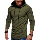 Spring/Autumn Men's New European and American Sports Sweatshirt: Casual Pleated Solid Color Hoodie