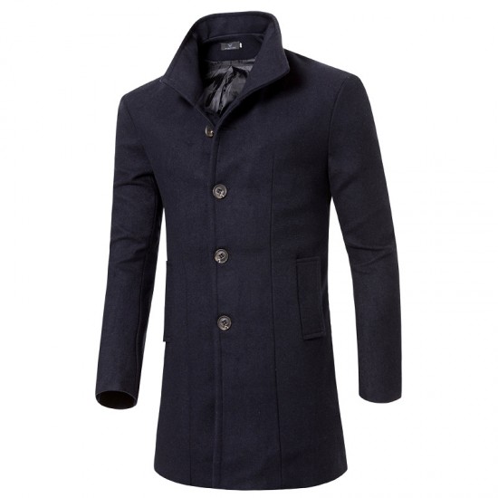 Men's Autumn and Winter Export Style: Korean-style Mid-length Coats, Men's Wool Trench Coats