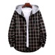 Spring/Autumn Men's New EBAY AliExpress Couple Hooded Plaid Shirt HC05