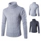 Men's Autumn/Winter Turtleneck Pullover: Fashionable Solid Color Sweater, Casual New Knit Cardigan