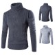 Men's Autumn/Winter Turtleneck Pullover: Fashionable Solid Color Sweater, Casual New Knit Cardigan