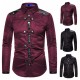 2025 European-sized Export New: Men's Autumn and Winter Dark-toned Gothic-style Rivet Long-Sleeved Performance Shirts