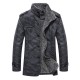 Men's Fall/Winter Fashion European and American Fur Collar and Fleece Motorcycle Leather Jacket