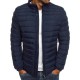New Men's European and American Autumn/Winter Trade Solid Color Simple and Elegant Cotton Jacket