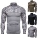 Spring/Autumn European and American Men's Military Field Outdoor Fitness Camouflage Long-Sleeved T-Shirt: Men's Casual T-Shirt