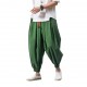 New Summer Style Men's Retro Cotton and Linen Pants: Casual Harem Pants, Loose and Fashionable Bloomers