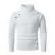2025 Autumn/Winter New Men's Fashion British Style Pile Collar Long Sleeve Sweater: Men's Base Shirt