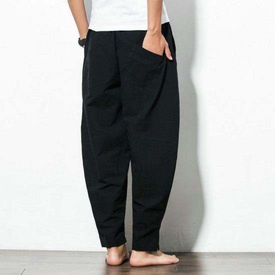New Style Men's Casual Pants: Harem Pants, Loose Oversized Wide-Leg Pants, Trendy Beach Pants