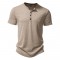 Summer New European Size Men's Bamboo Cotton Casual Solid Color Polo Short-Sleeved T-Shirt