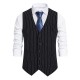 European Size New Men's Striped Single-Breasted Vest: Casual Striped Suit Retro Vest