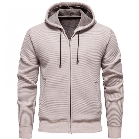 Men's Winter Sweater: Hooded Slim Fit Trendy Fleece Cardigan