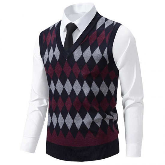 2025 Autumn and Winter New Men's Fashionable Plush Casual Vest: Loose Pullover, Youth Waistcoat