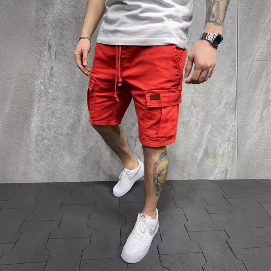 Men's Summer New Streetwear: Straight-leg Youth Short-sleeved Pants, Trendy Workwear Shorts