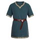 New Men's Medieval Costume: Halloween Knight Pirate Retro Viking Short-sleeved Long Shirt