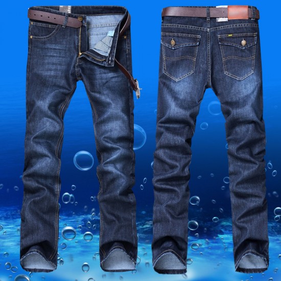 Spring/Summer Men's Jeans: Basic Straight-Leg Jeans, Casual Denim Straight-Leg Pants