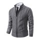 New Men's Autumn/Winter Stand-up Collar Sweater: Jacquard Jacket, Thickened Warm Casual Sweater