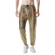 Spring/Autumn New Men's Retro Disco Diamond Print Casual Pants: Gold Stamping Design