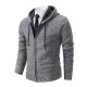 Men's Autumn and Winter: Cardigans, Sweaters, Men's Knitted Hooded Fleece Casual Thickened Jackets