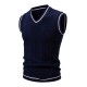 Autumn/Winter New Men's Cardigan Vest: Fashion Casual Colorblock Vest