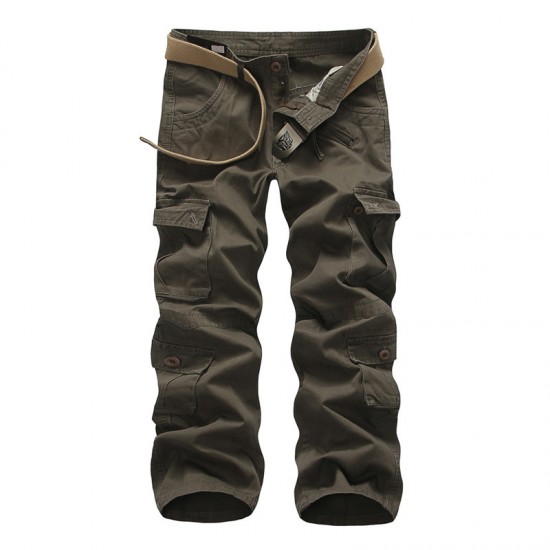 2025 European Size Men's Battlefield Military Style: Washed Camouflage Large-size Casual Work Pants