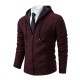 Men's Autumn and Winter: Cardigans, Sweaters, Men's Knitted Hooded Fleece Casual Thickened Jackets