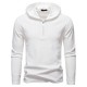 2025 European Size New Fall/Winter Men's Simple Casual Long-Sleeved Hooded T-Shirt: Zipper Design