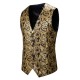 Autumn and Winter Large Size Vest: New European Size Gold-stamped Cashew Print Suit Vest