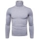 New Men's Solid Color Slim Turtleneck Sweater: Oversized Casual Sweater