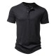 Summer New European Size Men's Bamboo Cotton Casual Solid Color Polo Short-Sleeved T-Shirt