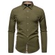 2025 European Size Autumn New Men's Paisley Pattern Colorblock Casual Long Sleeve Shirt