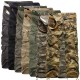 2025 European Size Men's Battlefield Military Style: Washed Camouflage Large-size Casual Work Pants