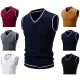 Autumn/Winter New Men's Cardigan Vest: Fashion Casual Colorblock Vest