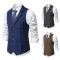 Wholesale Men's Herringbone Single-Breasted Lapel Vest