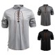 2025 European New Men's Drawstring Stand Collar Fashion Casual Long-Sleeved T-Shirt