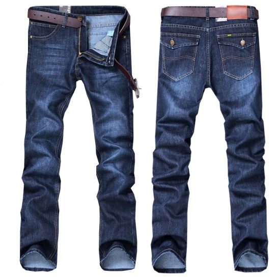 Spring/Summer Men's Jeans: Basic Straight-Leg Jeans, Casual Denim Straight-Leg Pants