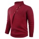2025 New Autumn and Winter Fashion Stand-up Collar Button-down Solid Color Men's Casual Sweater