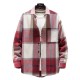 Spring/Autumn New Men's Plaid Shirt: Long-sleeved Loose Teen Casual Shirt Trend