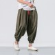 New Summer Style Men's Retro Cotton and Linen Pants: Casual Harem Pants, Loose and Fashionable Bloomers