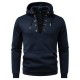 2025 European New Men's Zippered Casual Hooded Drawstring Sweatshirt: Men's Fashion Jacket