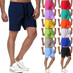 Spring/Summer Trade Men's 5-Minute Quick-Drying Thin Solid Color Beach Pants: Men's Fitness Shorts