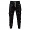 Spring/Autumn European Size New Men's Motorcycle Pants: Zippered Decor, Large Pockets, Elastic Waist and Cuffs