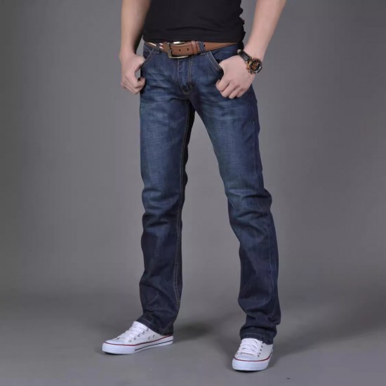 Spring/Summer Men's Jeans: Basic Straight-Leg Jeans, Casual Denim Straight-Leg Pants
