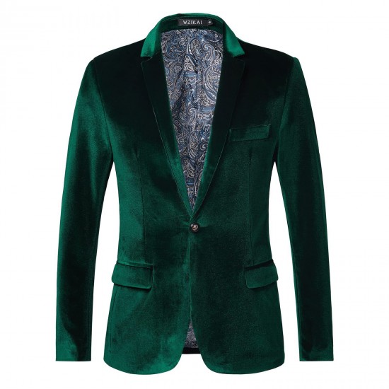 Men's Autumn and Winter Export Style: Casual Slim-fit Gold Velvet Blazers, Men's Tuxedo Jackets